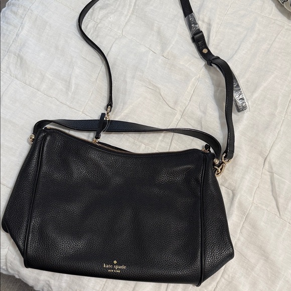 Kate Spade Black Pebbled Leather Crossbody Bag - Picture 1 of 3